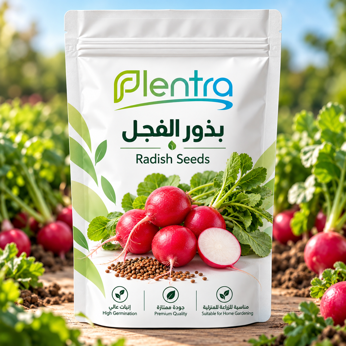 بذور الفجل الأحمر للزراعة المنزلية | Plentra Radish Seeds